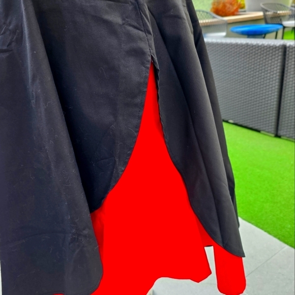 Pinup ✦ Fit & Flare Dress M ✦ Red Collar Bow Bust Open Back Stretch Retro NWT - Picture 8 of 17